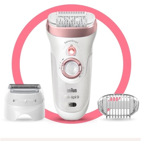 Braun Silk-épil 9 Rose Gold Wet & Dry Epilator/Shaver Head & 4 Extras SES9-720. - Picture 2 of 6